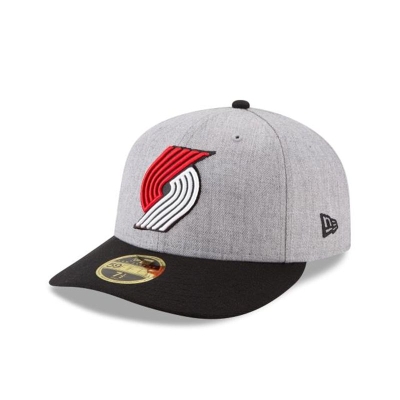 Portland Trail Blazers Gorra | New Era NBA Heather Low Profile 59fifty Fitted Cap Mexico - Grises